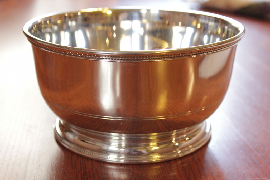 Pewter bowl given to each year's Puterbaugh Fellow
